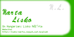 marta lisko business card